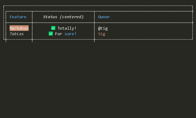 MarkdownTable